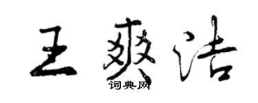 曾庆福王爽洁行书个性签名怎么写