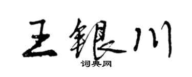 曾庆福王银川行书个性签名怎么写