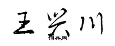 曾庆福王兴川行书个性签名怎么写