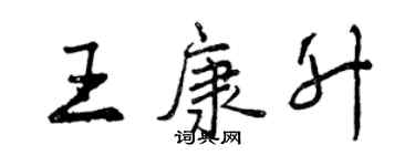 曾庆福王康升行书个性签名怎么写