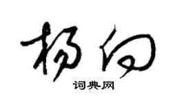 梁锦英杨向草书个性签名怎么写