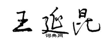 曾庆福王延昆行书个性签名怎么写