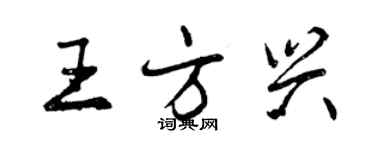 曾庆福王方兴行书个性签名怎么写