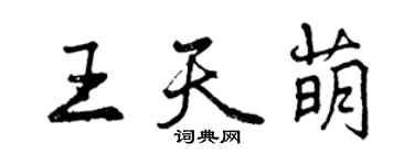曾庆福王天萌行书个性签名怎么写