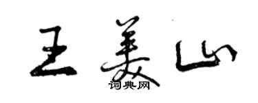 曾庆福王美山行书个性签名怎么写