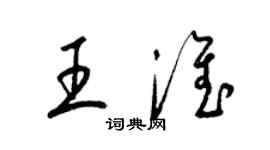 梁锦英王淮草书个性签名怎么写