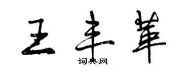 曾庆福王丰革行书个性签名怎么写