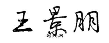 曾庆福王景朋行书个性签名怎么写