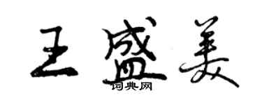 曾庆福王盛美行书个性签名怎么写