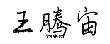 曾庆福王腾宙行书个性签名怎么写