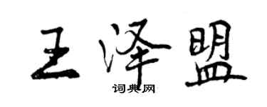 曾庆福王泽盟行书个性签名怎么写