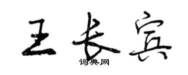 曾庆福王长宾行书个性签名怎么写