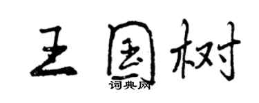 曾庆福王国树行书个性签名怎么写
