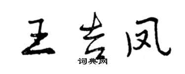 曾庆福王吉凤行书个性签名怎么写