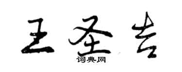 曾庆福王圣吉行书个性签名怎么写