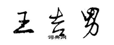 曾庆福王吉男行书个性签名怎么写