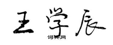 曾庆福王学辰行书个性签名怎么写