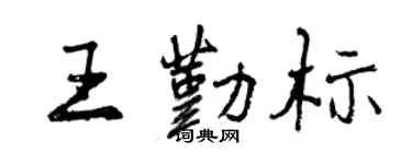 曾庆福王勤标行书个性签名怎么写