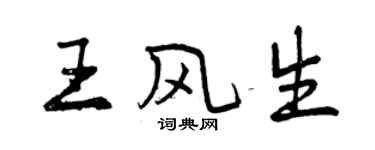 曾庆福王风生行书个性签名怎么写