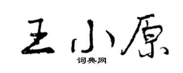 曾庆福王小原行书个性签名怎么写