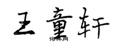 曾庆福王童轩行书个性签名怎么写
