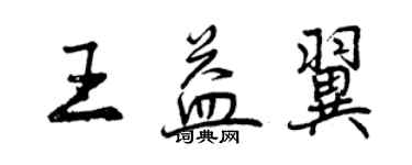 曾庆福王益翼行书个性签名怎么写