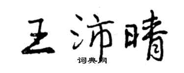 曾庆福王沛晴行书个性签名怎么写