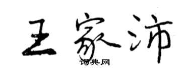 曾庆福王家沛行书个性签名怎么写
