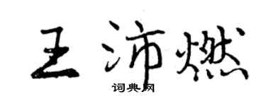 曾庆福王沛燃行书个性签名怎么写