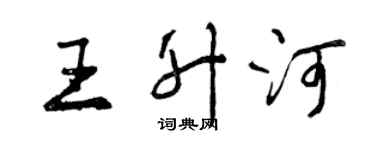 曾庆福王升河行书个性签名怎么写