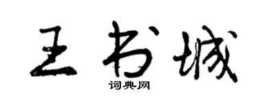 曾庆福王书城行书个性签名怎么写