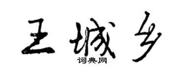曾庆福王城乡行书个性签名怎么写