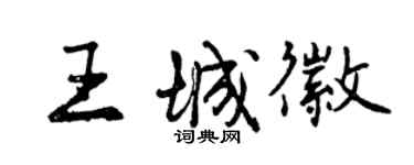 曾庆福王城徽行书个性签名怎么写