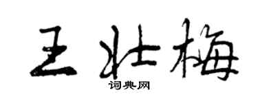 曾庆福王壮梅行书个性签名怎么写