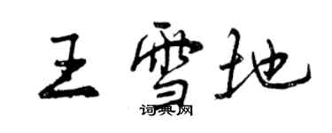 曾庆福王雪地行书个性签名怎么写