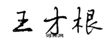 曾庆福王才根行书个性签名怎么写
