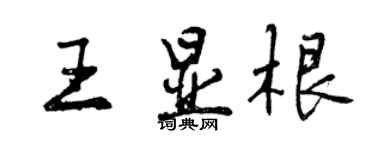 曾庆福王显根行书个性签名怎么写