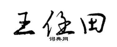 曾庆福王任田行书个性签名怎么写