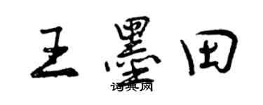 曾庆福王墨田行书个性签名怎么写