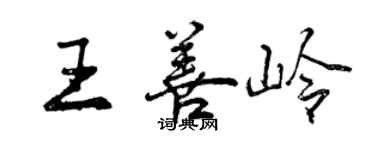 曾庆福王善岭行书个性签名怎么写