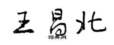曾庆福王昌北行书个性签名怎么写
