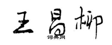 曾庆福王昌柳行书个性签名怎么写