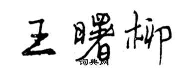 曾庆福王曙柳行书个性签名怎么写