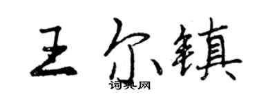 曾庆福王尔镇行书个性签名怎么写