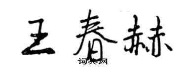 曾庆福王春赫行书个性签名怎么写