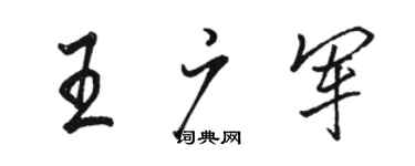 骆恒光王广军行书个性签名怎么写