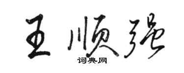 骆恒光王顺强行书个性签名怎么写