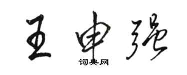 骆恒光王申强行书个性签名怎么写
