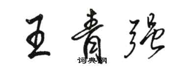 骆恒光王青强行书个性签名怎么写