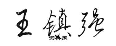 骆恒光王镇强行书个性签名怎么写